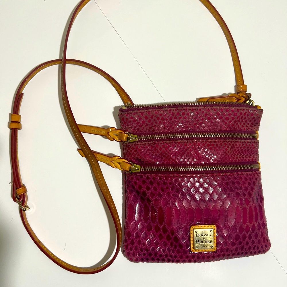 Dooney & Bourke Magenta leather Crossbody Bag